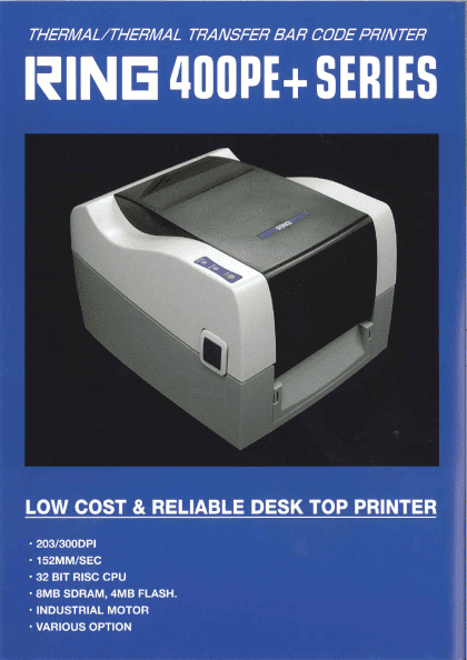 Low Cost Ring 400PE Printer Series specifications.